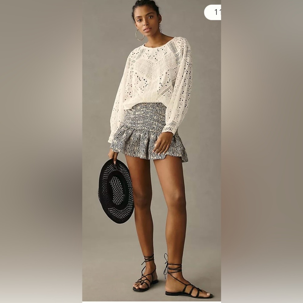 💥PRICE DROP💥 Lace Cutwork Long-Sleeve Blouse
